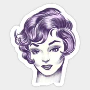 Vintage Girl 1 Sticker